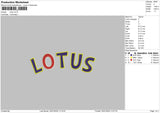 Lotus Text Embroidery File 6 sizes