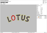 Lotus Text Embroidery File 6 sizes