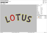 Lotus Text Embroidery File 6 sizes