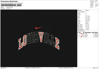 Louisville Swoosh Embroidery File 6 sizes