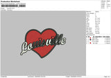 Villetext Heart Embroidery File 6 sizes