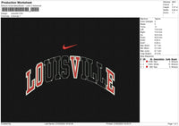 Louisville Swoosh Embroidery File 6 sizes