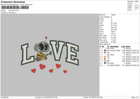 Love Eva 02 Embroidery File 6 sizes