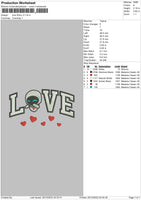 Love Wall 02 Embroidery File 6 sizes