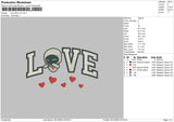 Love Wall 02 Embroidery File 6 sizes