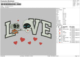 Love Robots Embroidery File 6 sizes