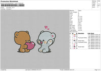 Love Bears Embroidery File 6 sizes