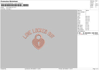 Love Lock02 Embroidery File 6 sizes