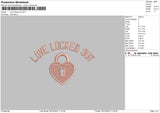 Love Lock02 Embroidery File 6 sizes