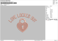 Love Lock02 Embroidery File 6 sizes