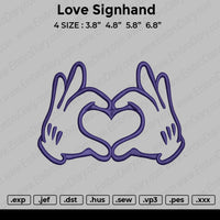 Love Signhand Embroidery