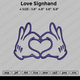 Love Signhand Embroidery