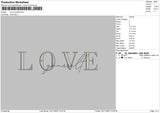 Love Text 2411 Embroidery File 6 sizes