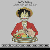 Luffy Eating Embroidery