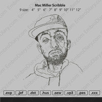 Mac Miller Scribble Embroidery