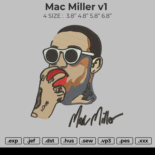 Mac Miller V1 Embroidery