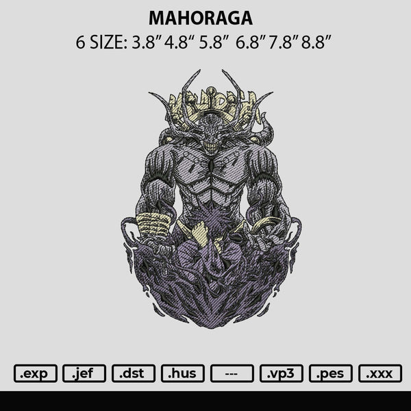 Mahoraga Embroidery File 6 sizes