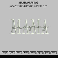 Mama Praying Embroidery