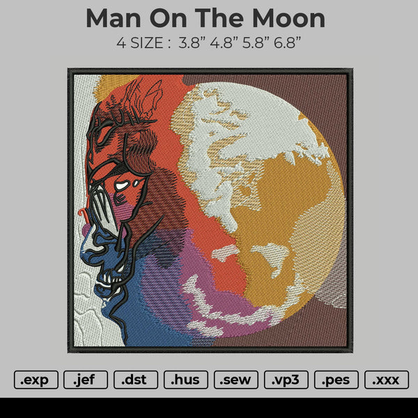 Man On The Moon Embroidery