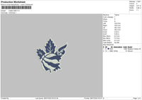 Maple Leafe Embroidery File 6 sizes