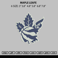 Maple Leafe Embroidery File 6 sizes