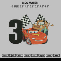 Mcq Mater Embroidery File 6 sizes