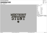 Stunt Text Embroidery File 6 sizes