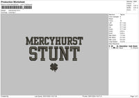 Stunt Text Embroidery File 6 sizes