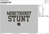 Stunt Text Embroidery File 6 sizes