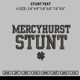 Stunt Text Embroidery File 6 sizes