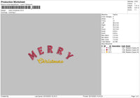 Merry Xmas 23 Embroidery File 6 sizes