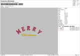 Merry Xmas 23 Embroidery File 6 sizes