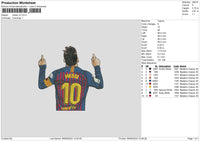 Messi V3 Embroidery File 6 sizes