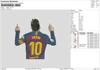 Messi V3 Embroidery File 6 sizes