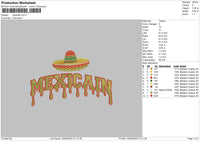 Mexicain Embroidery File 6 sizes