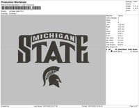 Michigan State Embroidery