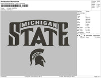 Michigan State Embroidery