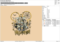 Mickey Friends Halloween V6 Embroidery File 6 sizes
