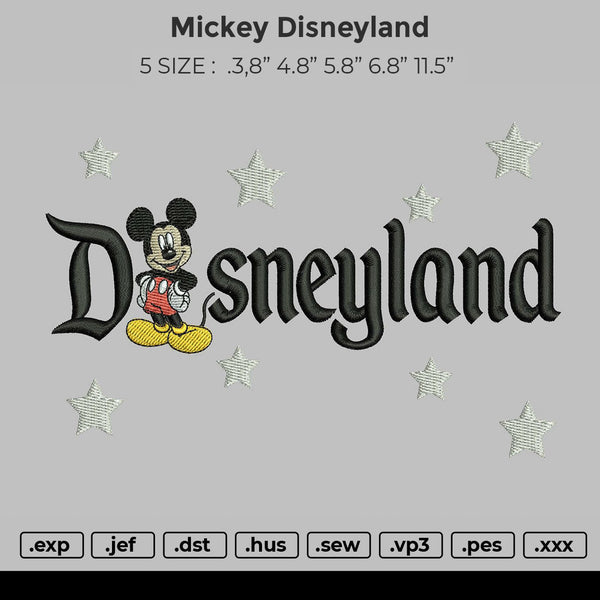 Mickey Disneyland Embroidery