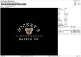 Mickey Gingerbread Embroidery File 6 sizes