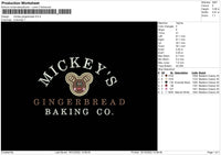 Mickey Gingerbread Embroidery File 6 sizes