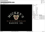 Mickey Gingerbread Embroidery File 6 sizes