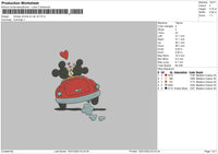 Mickeycar V2 Embroidery File 6 sizes