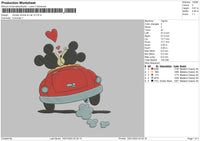 Mickeycar V2 Embroidery File 6 sizes