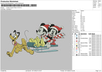 Mickey M Xmas v10 Embroidery File 6 sizes