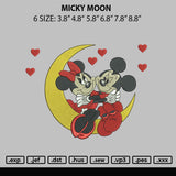 Mickey Moon Ebroidery File 6 sizes