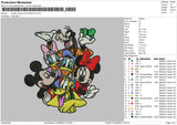 Mickey Friends V3 Embroidery File 6 sizes