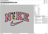 Mickey Nike 2 Outline Embroidery File 6 sizes