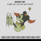 Mickey Sky Embroidery File 6 sizes