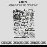 A Texts Embroider File 6 sizes